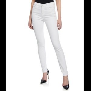 J Brand Maria High Rise White Skinny Jeans